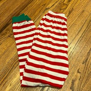 Shelry Red and White Striped Pajama Pants Holiday Festive Christmas Jogger XS